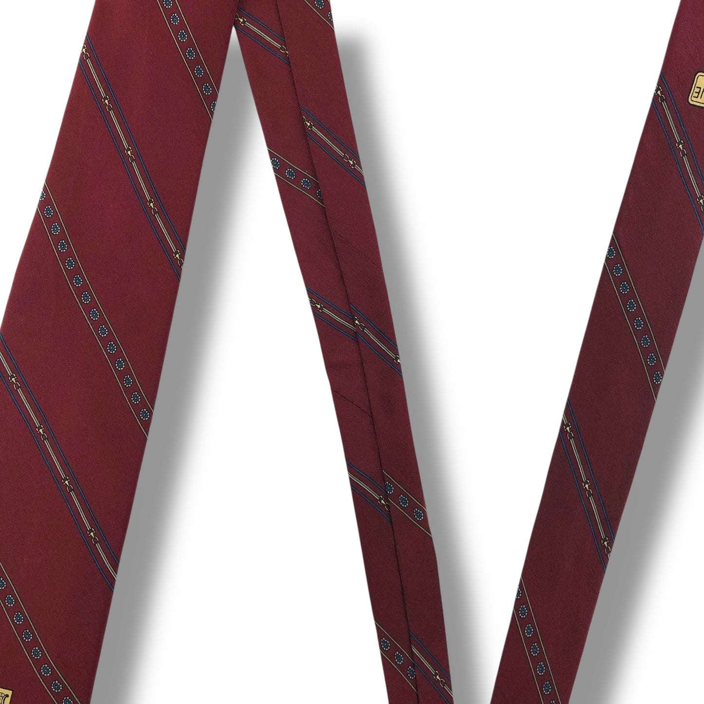 【7395】良品！セリーヌ　ネクタイ　ボルドー系
