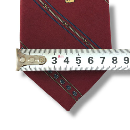 【7395】良品！セリーヌ　ネクタイ　ボルドー系