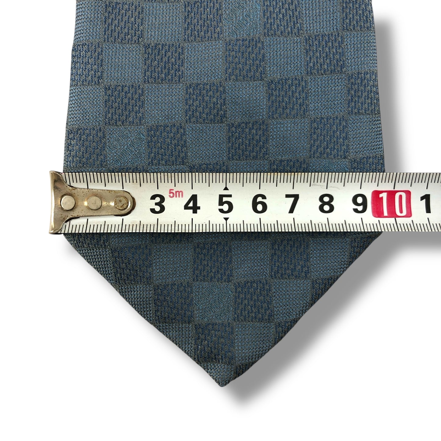 【7407】美品！ルイヴィトン　ダミエ　ネクタイ　水色系　