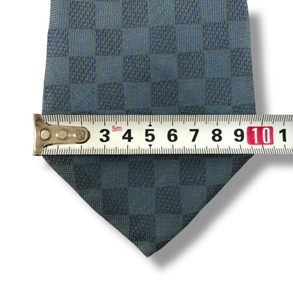 【7407】美品！ルイヴィトン　ダミエ　ネクタイ　水色系　
