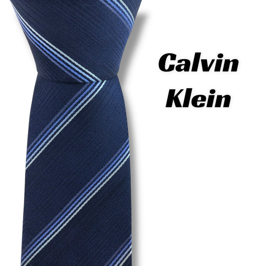 [7421] Beautiful item! Calvin Klein tie, navy 
