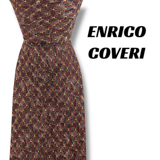 [7423] Beautiful item! Enrico Coveri tie, Bordeaux color 