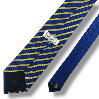 【7439】良品！ジャンニヴェルサーチ　ネクタイ　ブルー系