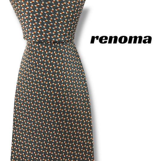 【7450】美品！レノマ　ネクタイ　シルバー系