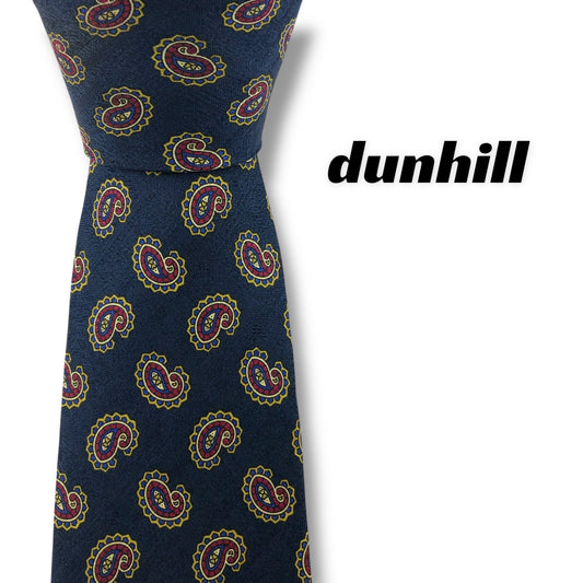 [7460] Beautiful item! Dunhill tie, navy 