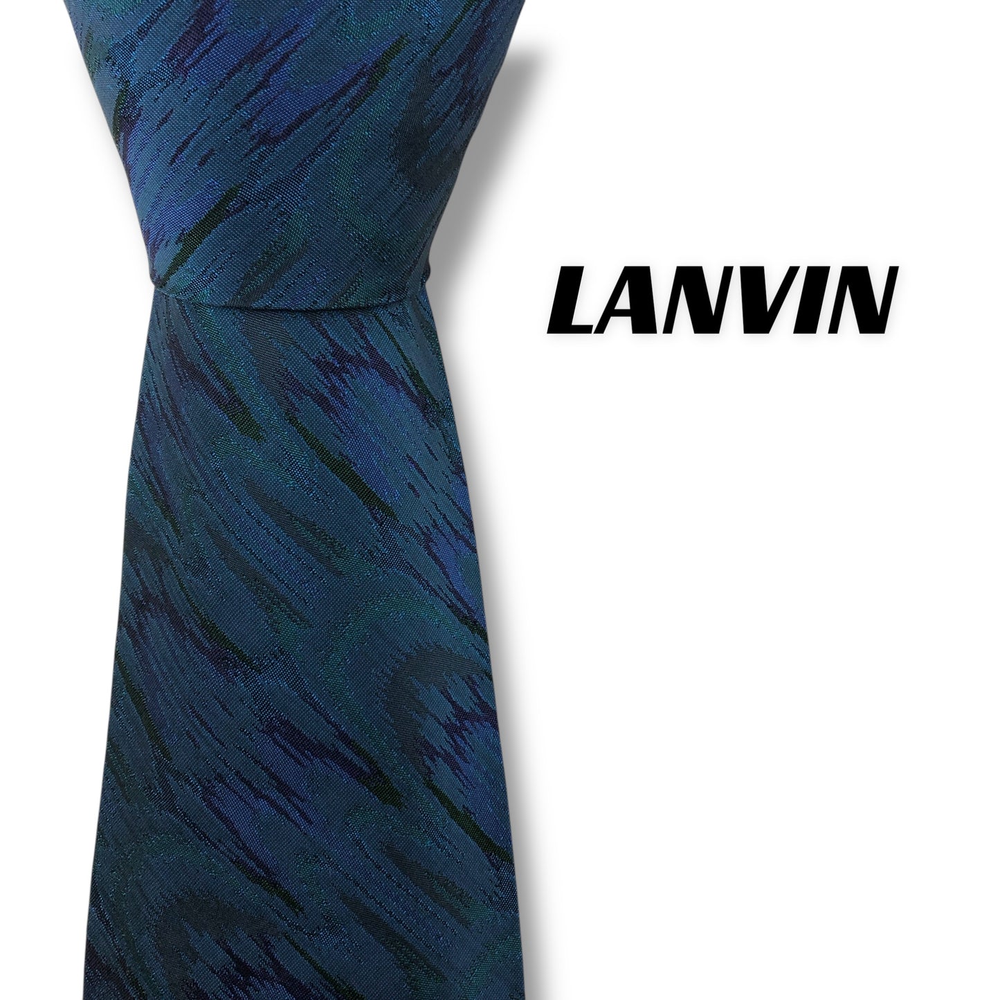 [7463] Beautiful item! Lanvin tie, blue 