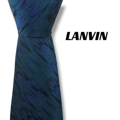 [7463] Beautiful item! Lanvin tie, blue 