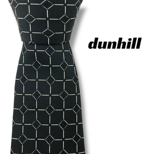 [7467] Beautiful item! Dunhill necktie, black 