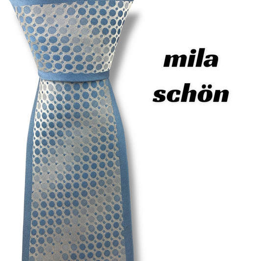 [7468] Beautiful item! Mila Schon necktie, light blue 
