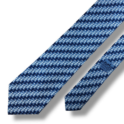 【7480】美品！エルメス　ネクタイ　ブルー系