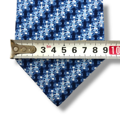 【7480】美品！エルメス　ネクタイ　ブルー系