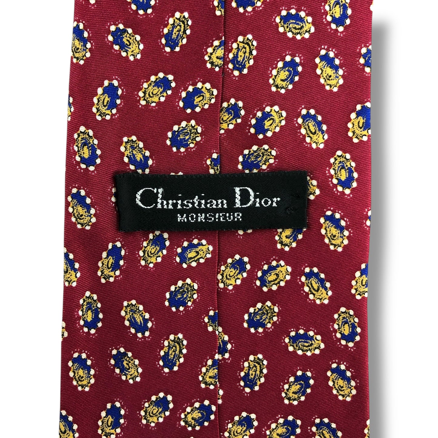 【7481】良品！クリスチャンディオール　ネクタイ　レッド系