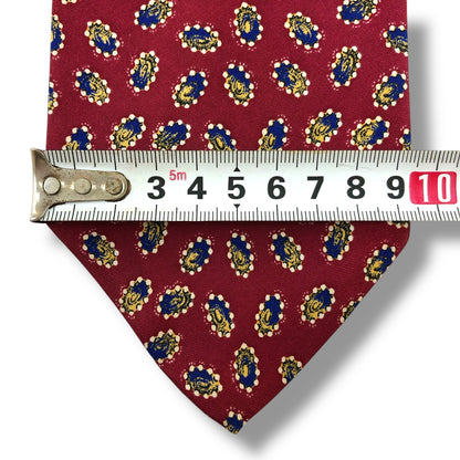 【7481】良品！クリスチャンディオール　ネクタイ　レッド系