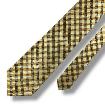 【7483】美品！バーバリー　ネクタイ　イエロー系　ゴールド系