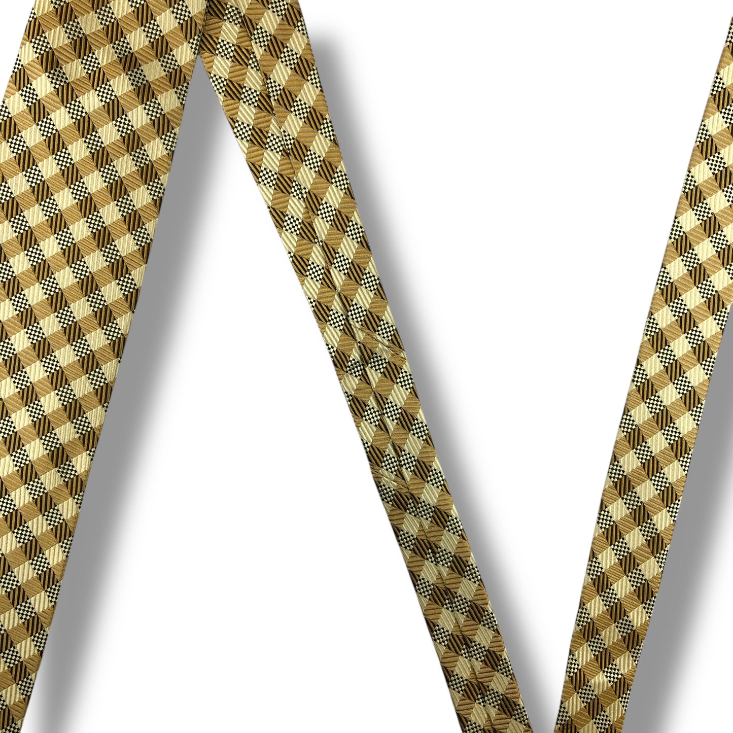 【7483】美品！バーバリー　ネクタイ　イエロー系　ゴールド系