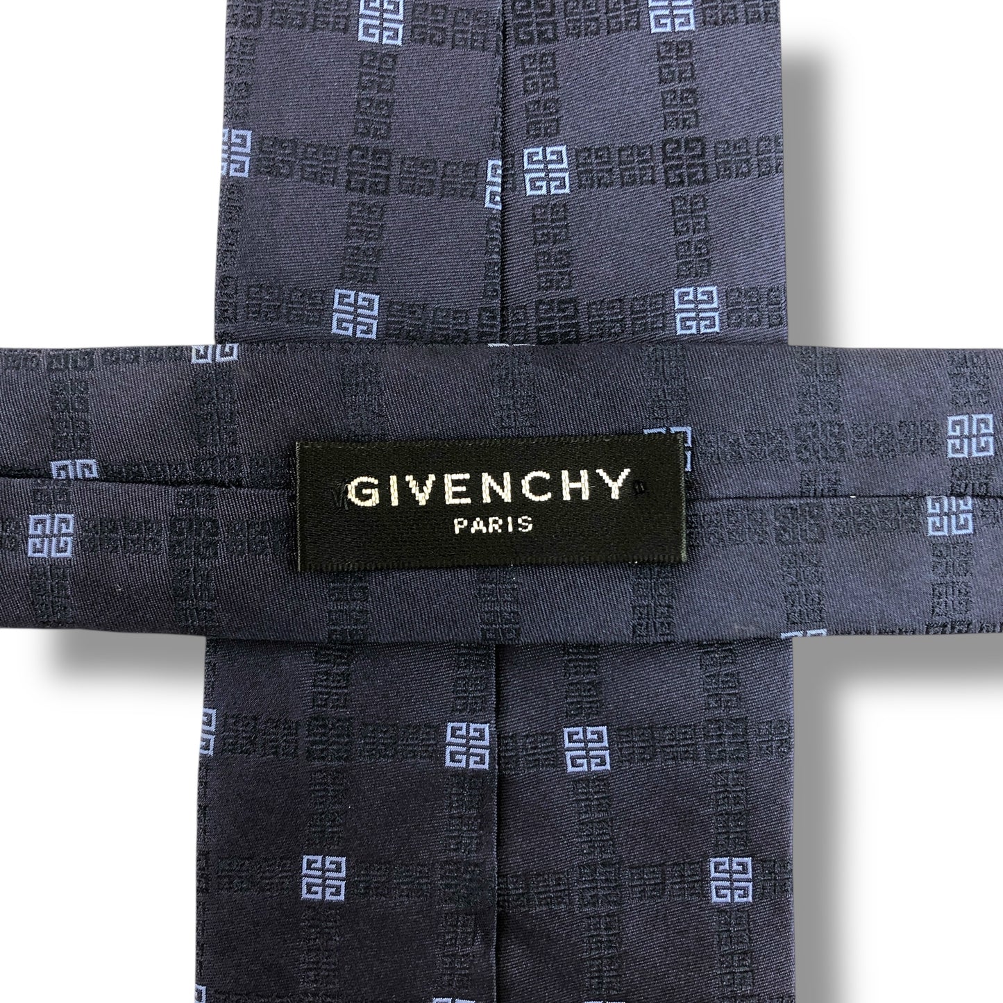 【7484】良品！ジバンシー　ネクタイ　ネイビー系　４G柄