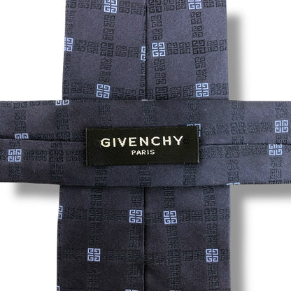 【7484】良品！ジバンシー　ネクタイ　ネイビー系　４G柄