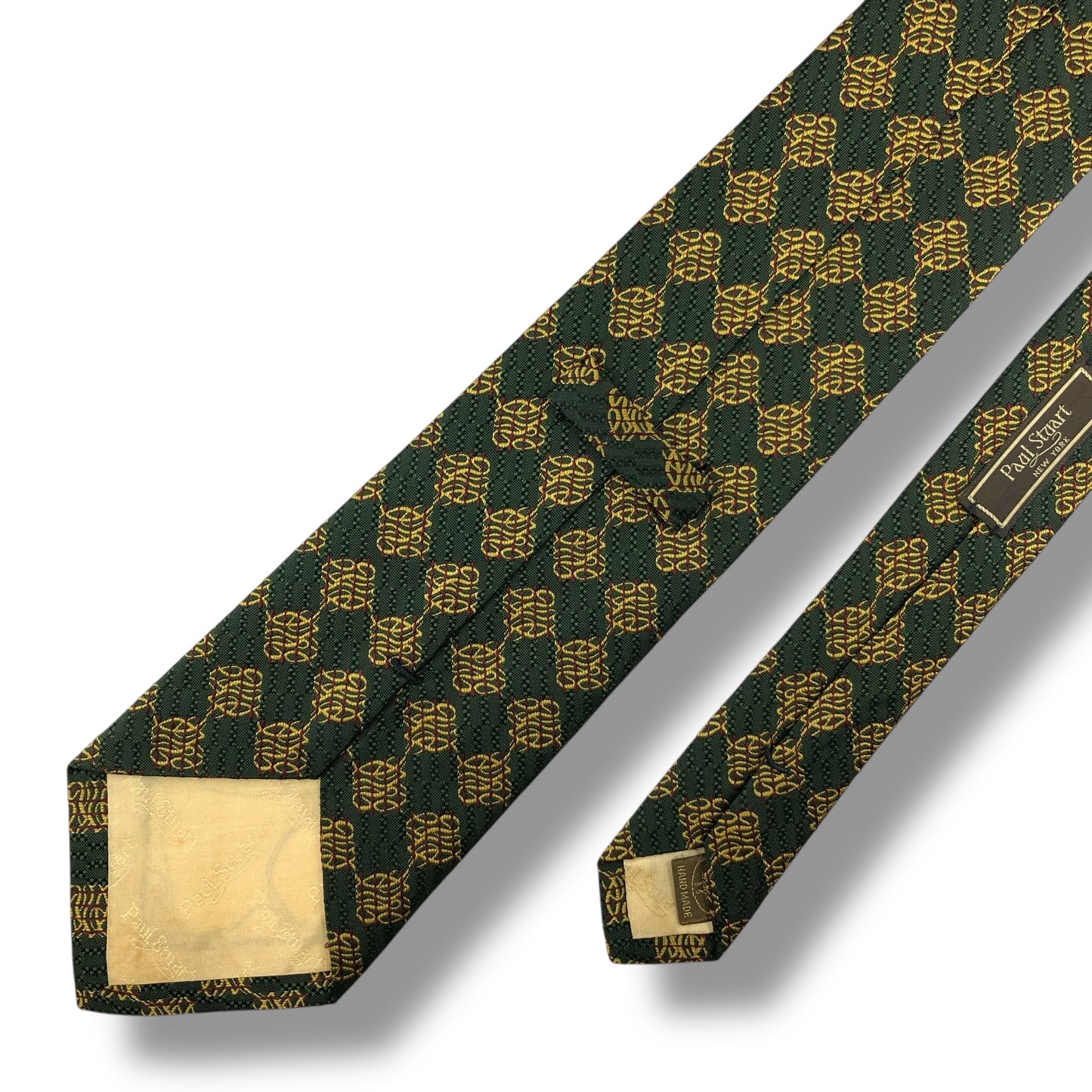 【7486】良品！ポールスチュアート　ネクタイ　グリーン系