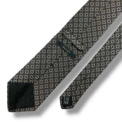 【7487】美品！グッチ　ネクタイ　ブラウン系　G柄