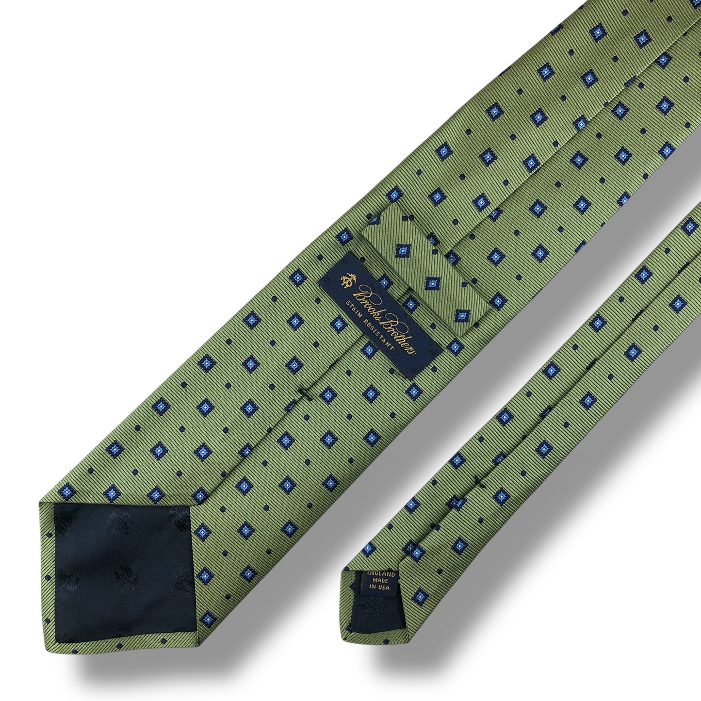 【7490】美品！ブルックスブラザーズ　ネクタイ　黄緑系　グリーン系