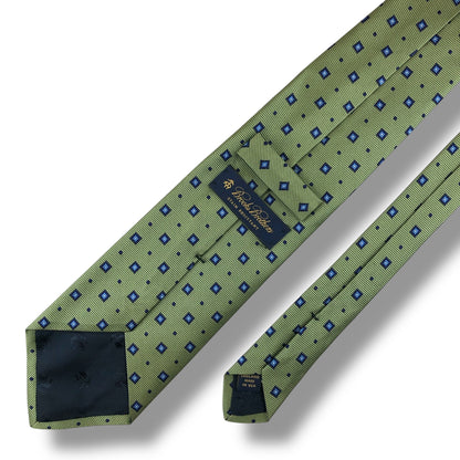 【7490】美品！ブルックスブラザーズ　ネクタイ　黄緑系　グリーン系