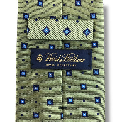 【7490】美品！ブルックスブラザーズ　ネクタイ　黄緑系　グリーン系