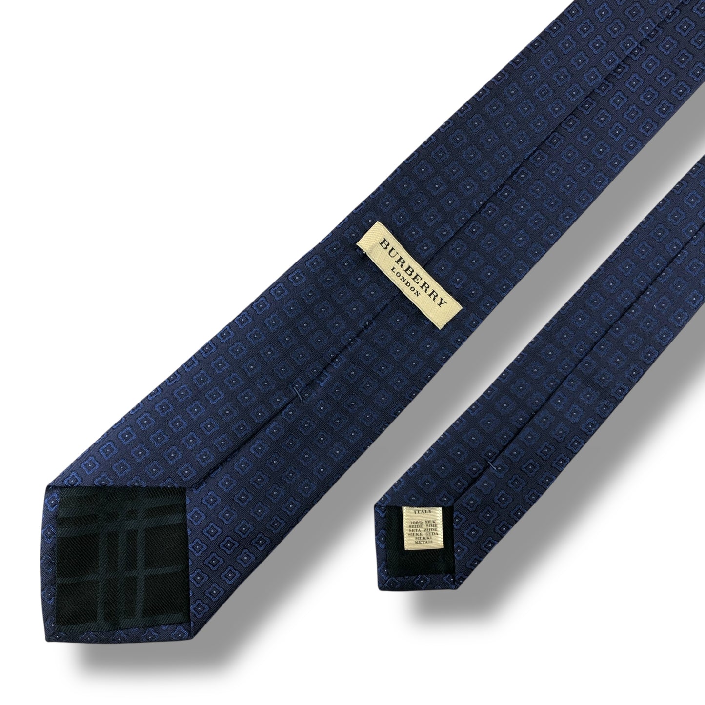 【7491】美品！バーバリー　ネクタイ　ネイビー系　ホースロゴ