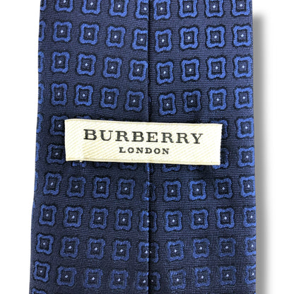 【7491】美品！バーバリー　ネクタイ　ネイビー系　ホースロゴ