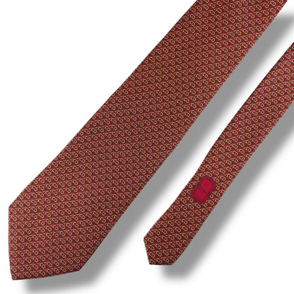 【7514】美品！クリスチャンディオール　ネクタイ　レッド系