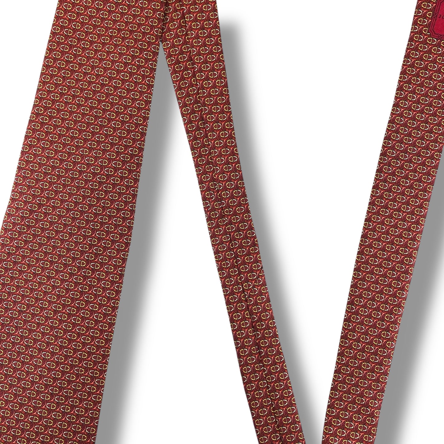 【7514】美品！クリスチャンディオール　ネクタイ　レッド系