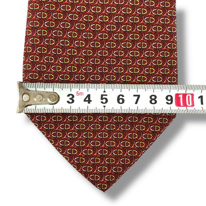 【7514】美品！クリスチャンディオール　ネクタイ　レッド系