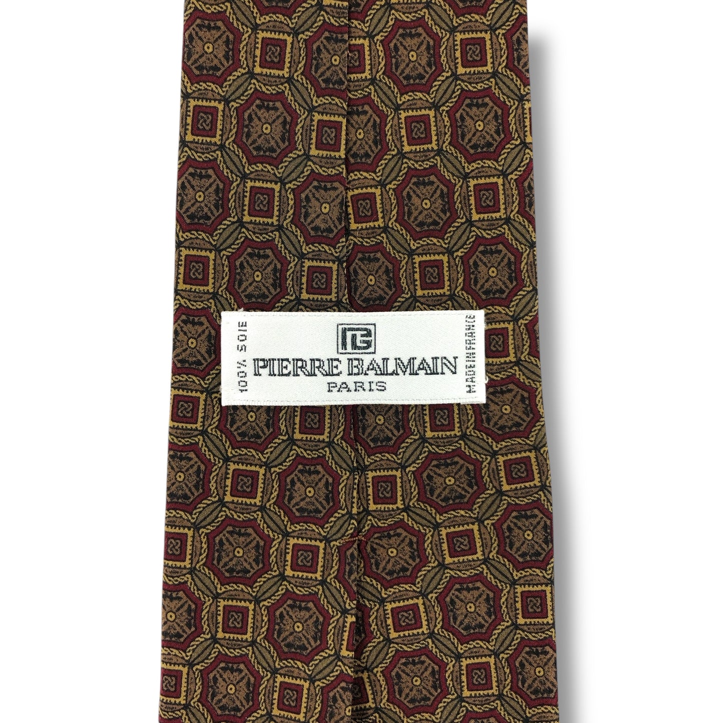 【7517】美品！ピエールバルマン　ネクタイ　ブラウン系