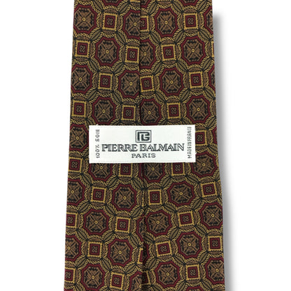 【7517】美品！ピエールバルマン　ネクタイ　ブラウン系