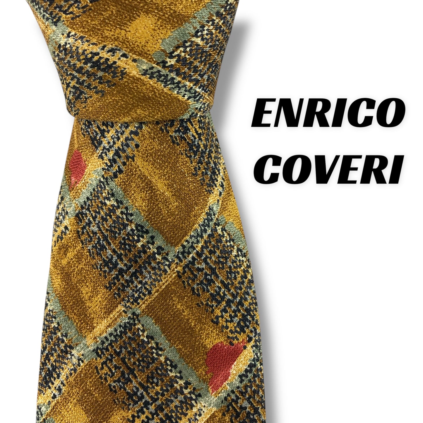 【7520】美品！エンリココベリ　ネクタイ　ブラウン系