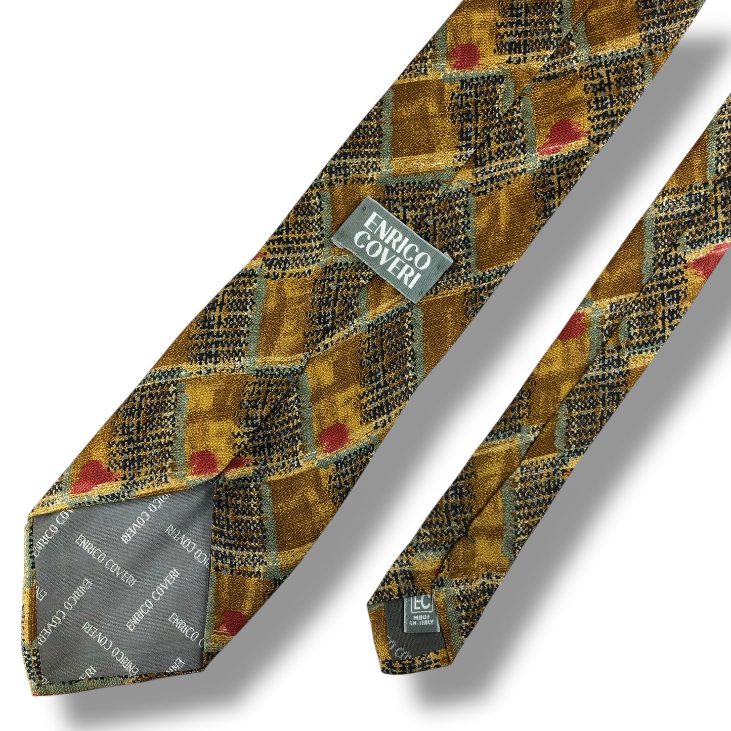 【7520】美品！エンリココベリ　ネクタイ　ブラウン系