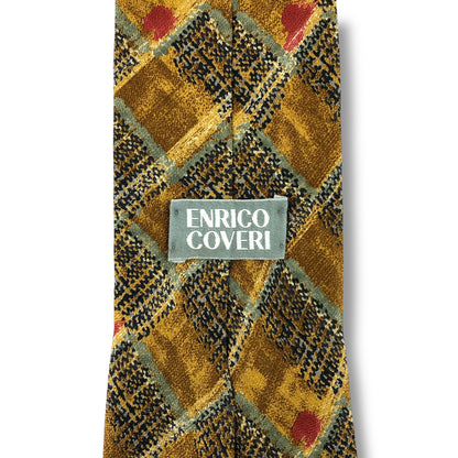 【7520】美品！エンリココベリ　ネクタイ　ブラウン系