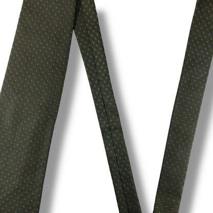 【7521】美品！エトロ　ネクタイ　グリーン系　花柄