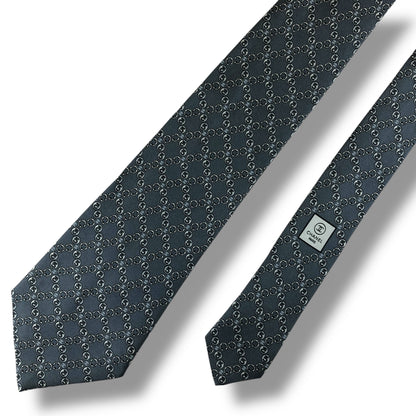 【7523】良品！シャネル　ネクタイ　グレー系