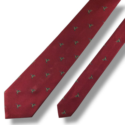 【7526】良品！ジェイプレス　ネクタイ　ボルドー系