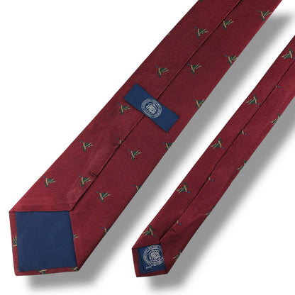 【7526】良品！ジェイプレス　ネクタイ　ボルドー系