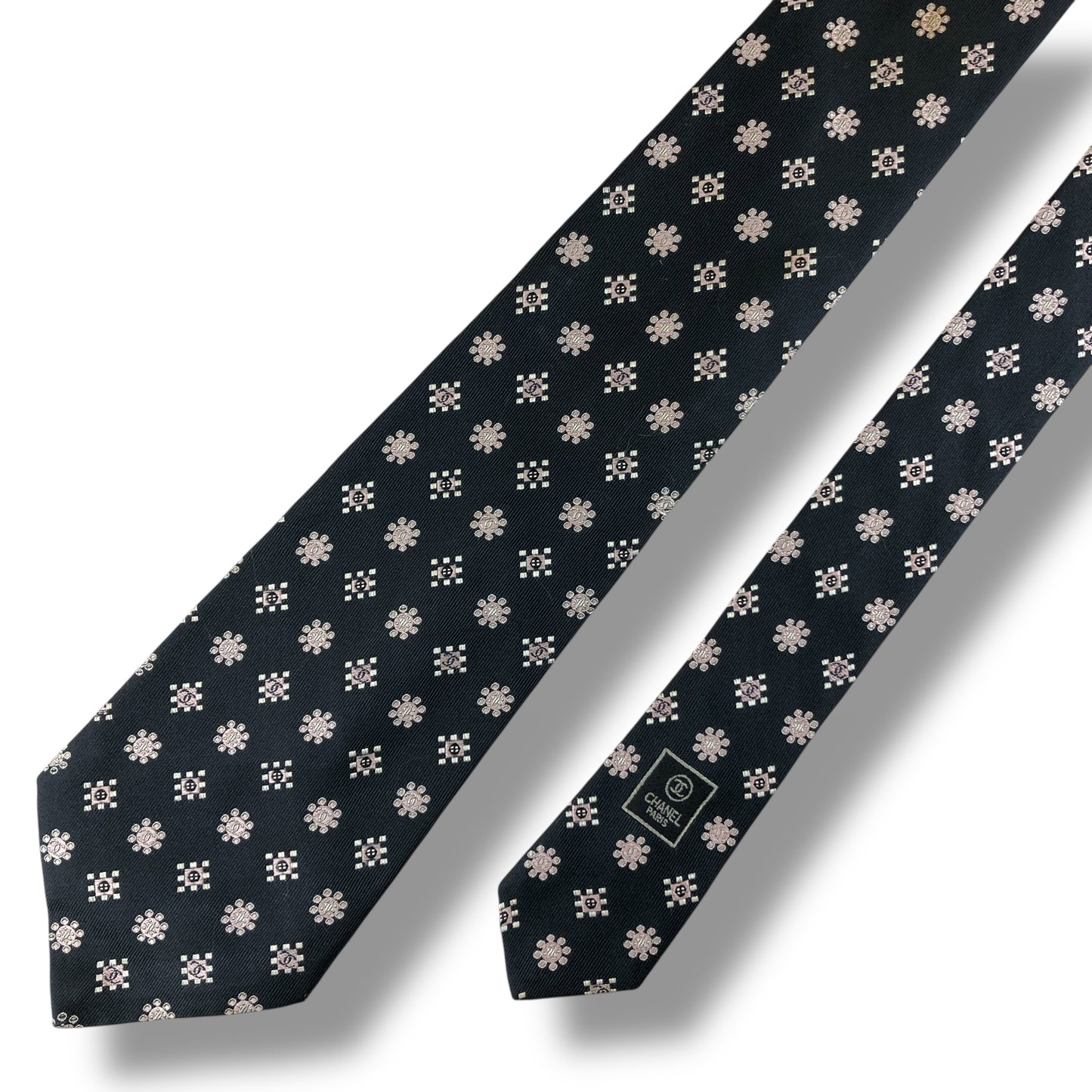 【7527】良品！シャネル　ネクタイ　ブラック系