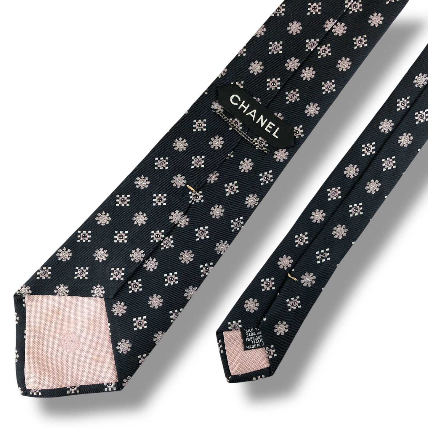 【7527】良品！シャネル　ネクタイ　ブラック系