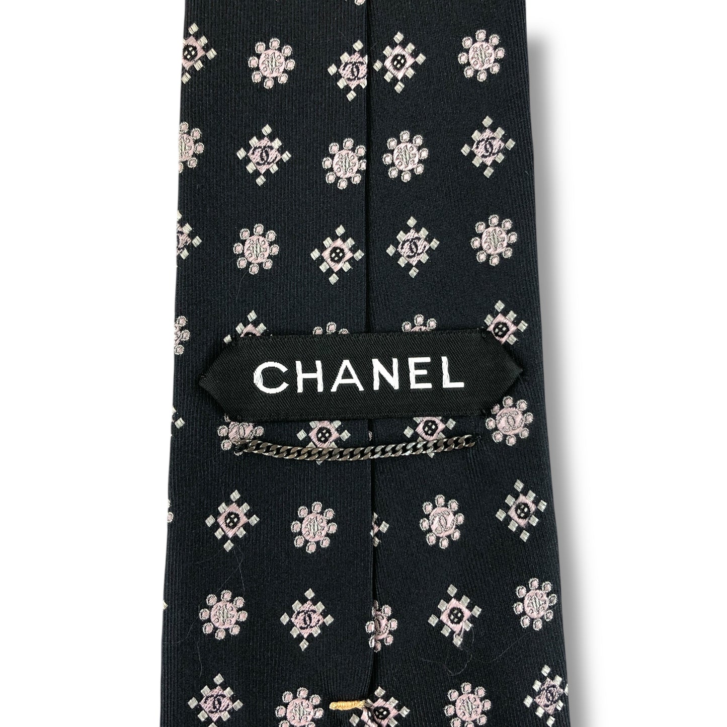 【7527】良品！シャネル　ネクタイ　ブラック系