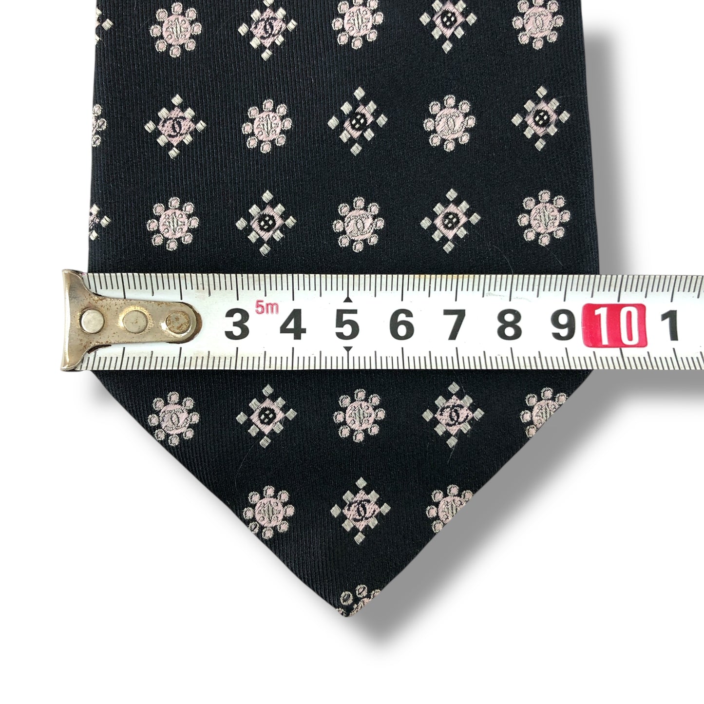 【7527】良品！シャネル　ネクタイ　ブラック系