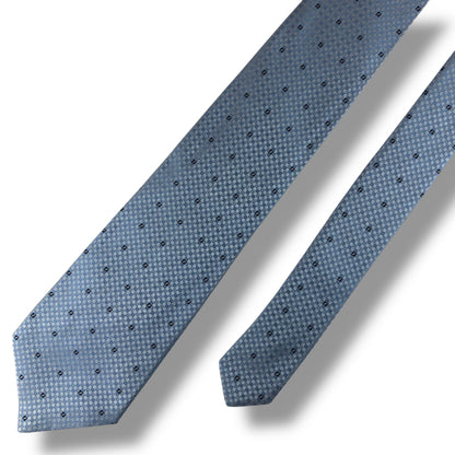 【7528】美品！フェンディ　ネクタイ　水色系 FF柄　