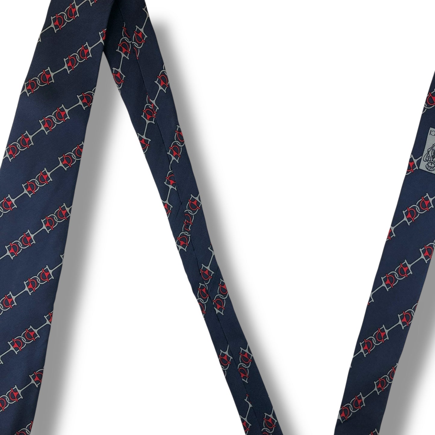 【7531】良品ー可品！グッチ　ネクタイ　ネイビー系