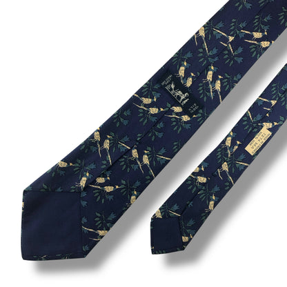 【7534】可品！エルメス　ネクタイ　ブルー系