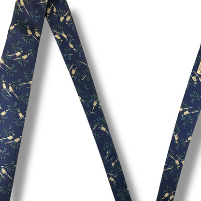 【7534】可品！エルメス　ネクタイ　ブルー系