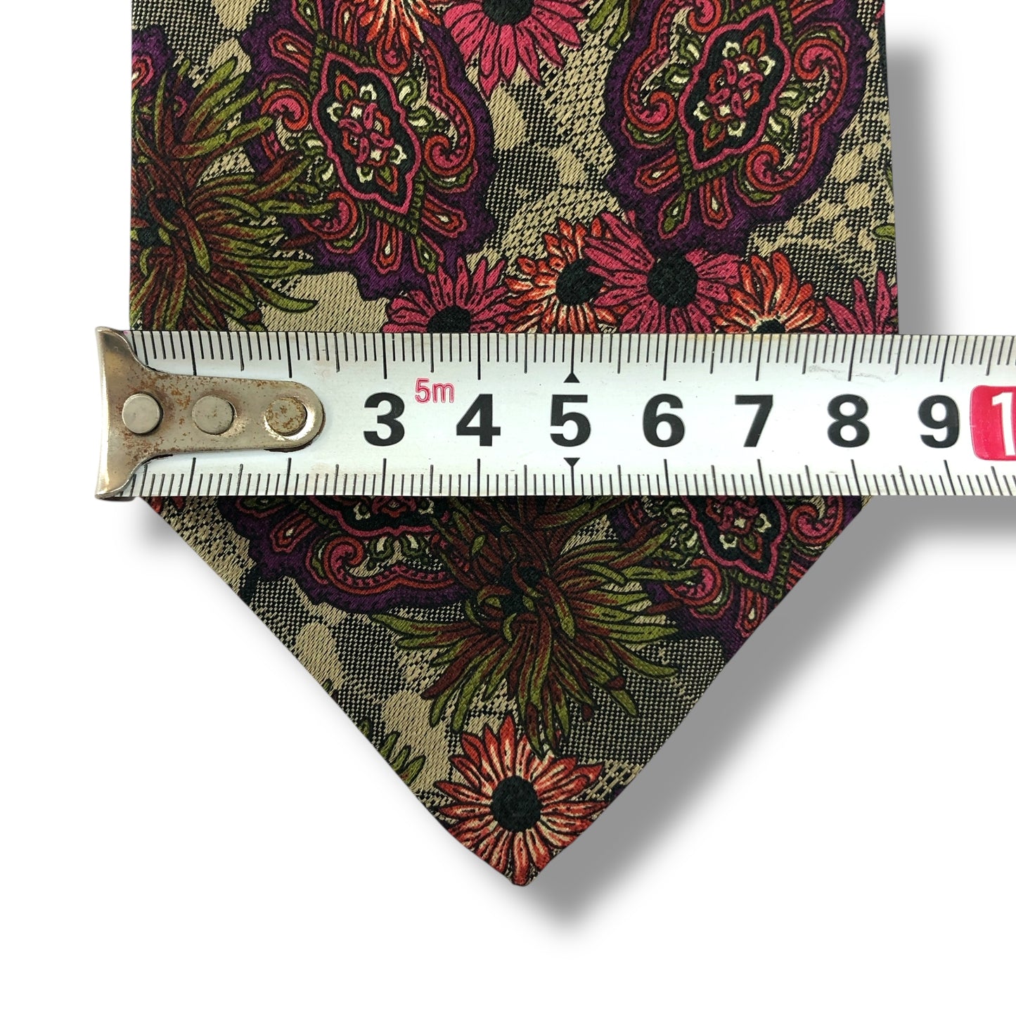 【7535】美品！クリスチャンディオール　ネクタイ　ベージュ系　花柄系