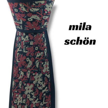 【7536】良品！ミラショーン　ネクタイ　ネイビー系